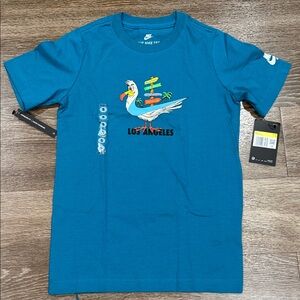 Nike Teal T-Shirt with Vibrant Graphic